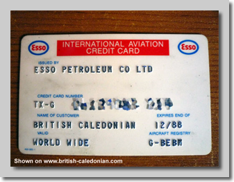 A fuel card for DC10 G-BEBM from Simon Parnell